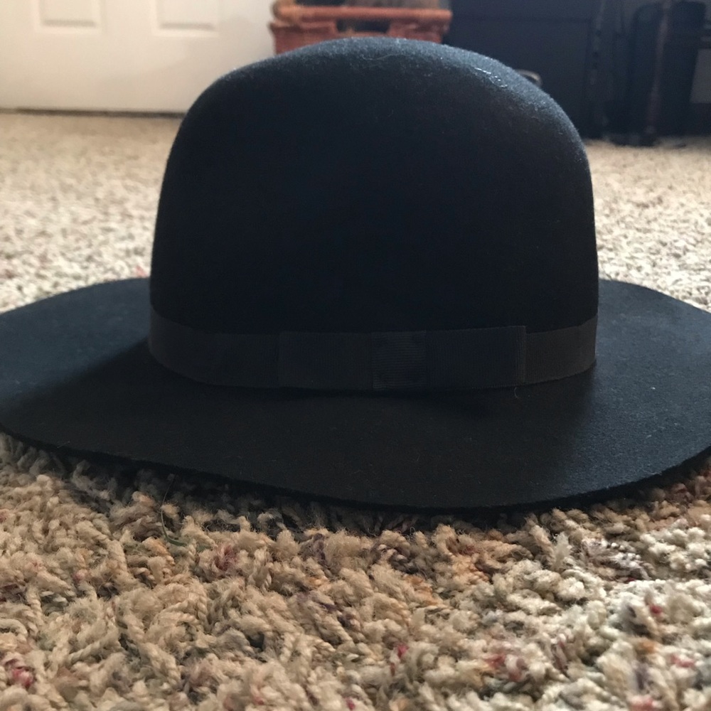Brixton Black Floppy Hat with Bow
